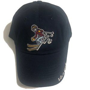 Life is Good Jake Skiing Men's Navy Blue Baseball Cap Hat New with Tags